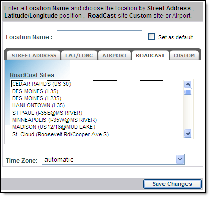 RoadCast Locations