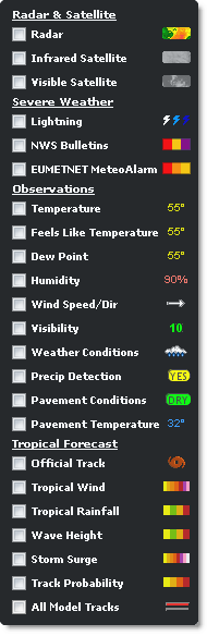 Layers Menu