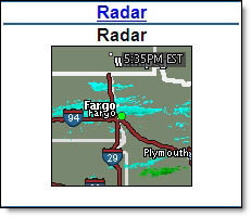 Radar on Dashboard