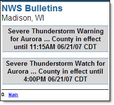 NWS Bulletins