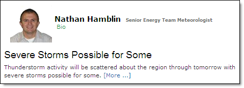 Meteorologist Briefing