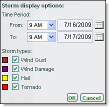 Storm report filter