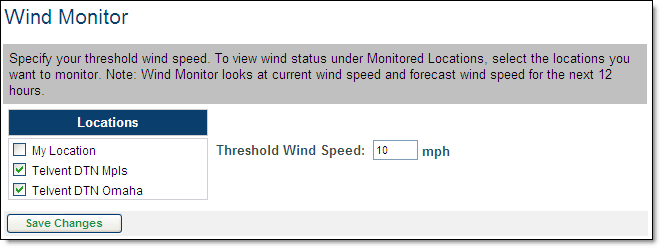 Wind Monitor setup